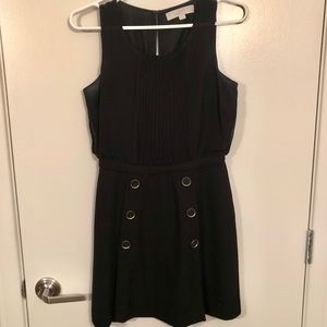 LOFT Black Pleated Dress